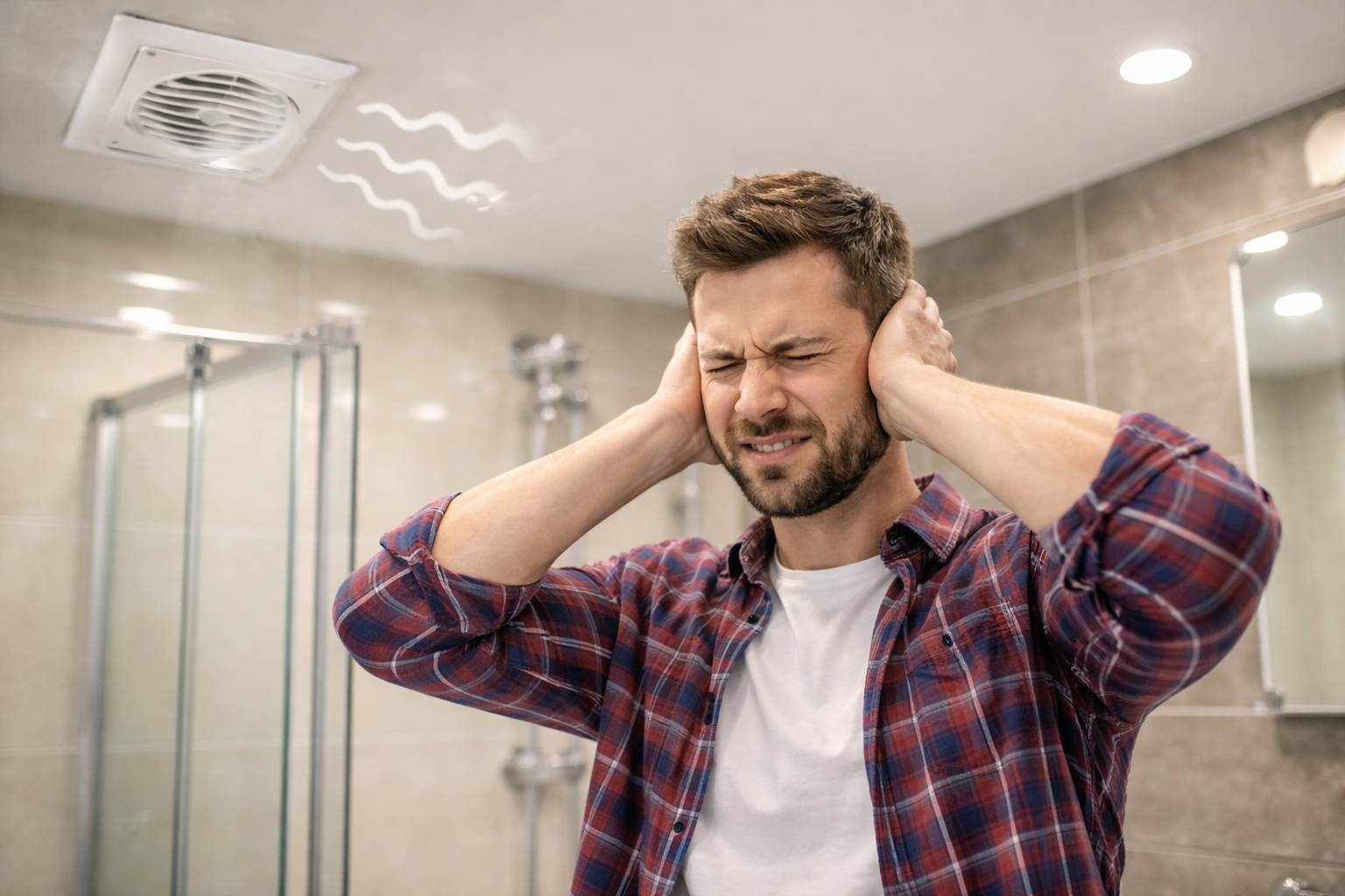 Covek kome smeta buka u kupatilu