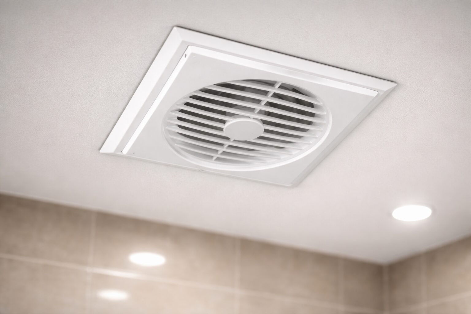 Ventilator za kupatilo postavljen u plafonu